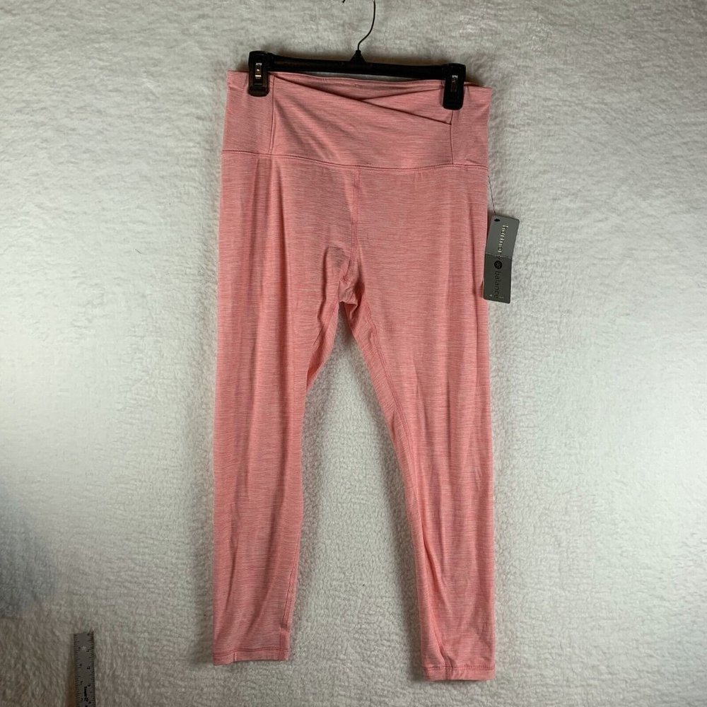 Harmony And Balance Leggings Womens XL Pink Polyester Stretch Yoga Pull On 6932‎
